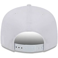Casquette Snapback 9FIFTY Main Blanc sur Blanc New Era Miami Dolphins pour hommes