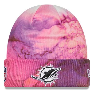 Men's New Era Pink Dallas Cowboys 2022 NFL Crucial Catch Knit Hat