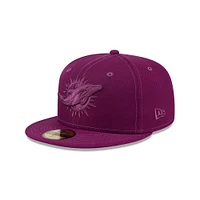 Casquette ajustée 59FIFTY violet Miami Dolphins Color Pack pour hommes New Era