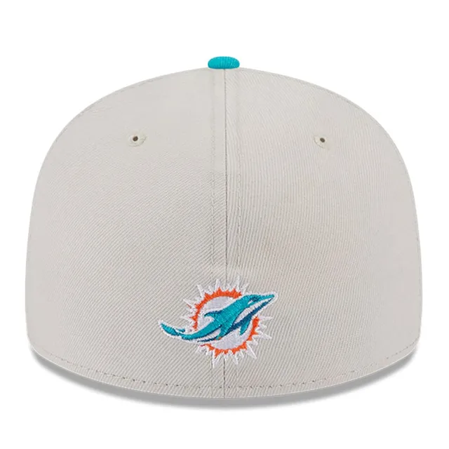 Men's New Era Stone/Black Miami Marlins Retro 59FIFTY Fitted Hat