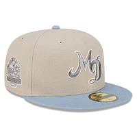 Men's New Era Stone/Light Blue Miami Dolphins City Originals Lifestyle Two-Tone 59FIFTY Fitted Hat