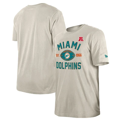 T-shirt rétro Miami Dolphins 3rd Down de New Era pour homme, couleur marron