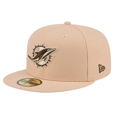 Casquette ajustée 59FIFTY Miami Dolphins Candied Pecan de New Era pour homme