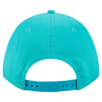 Casquette ajustable New Era blanche/aqua pour homme, modèle Adventure Gradient 9FORTY M-Crown A-Frame des Dolphins de Miami