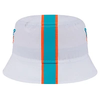 Men's New Era White Miami Dolphins Helmet Bucket Hat