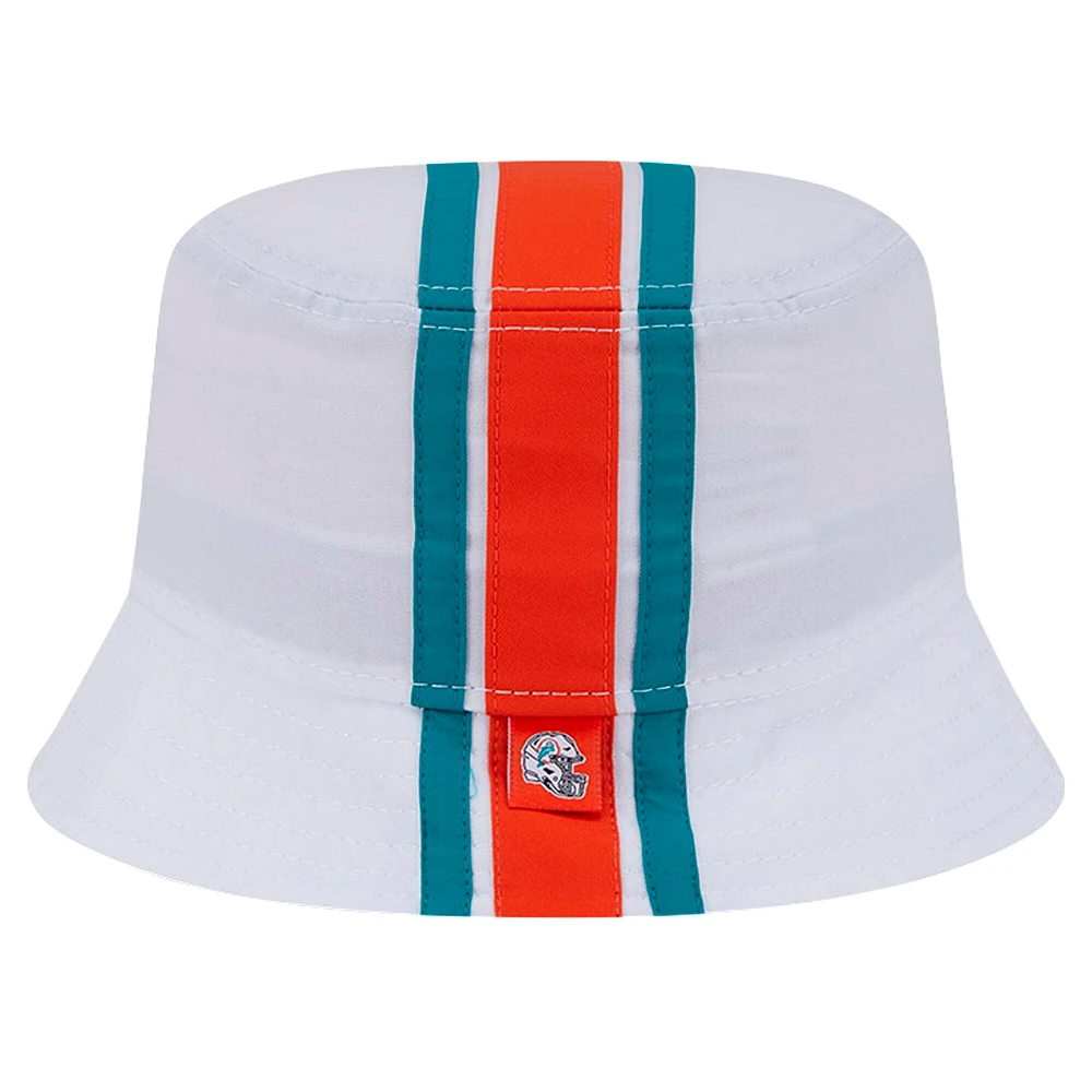 Chapeau bob blanc Miami Dolphins New Era pour homme