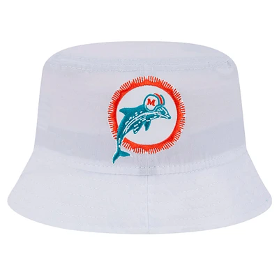 Chapeau bob blanc Miami Dolphins New Era pour homme