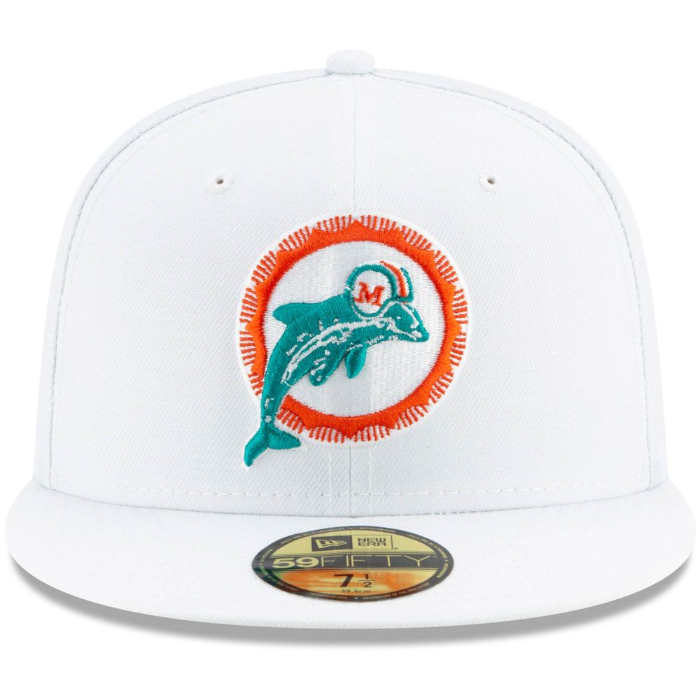 Lids Miami Dolphins New Era Omaha 59FIFTY Fitted Hat - Aqua