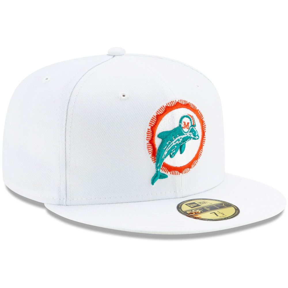 Miami Dolphins New Era Omaha 59FIFTY Fitted Hat - Aqua