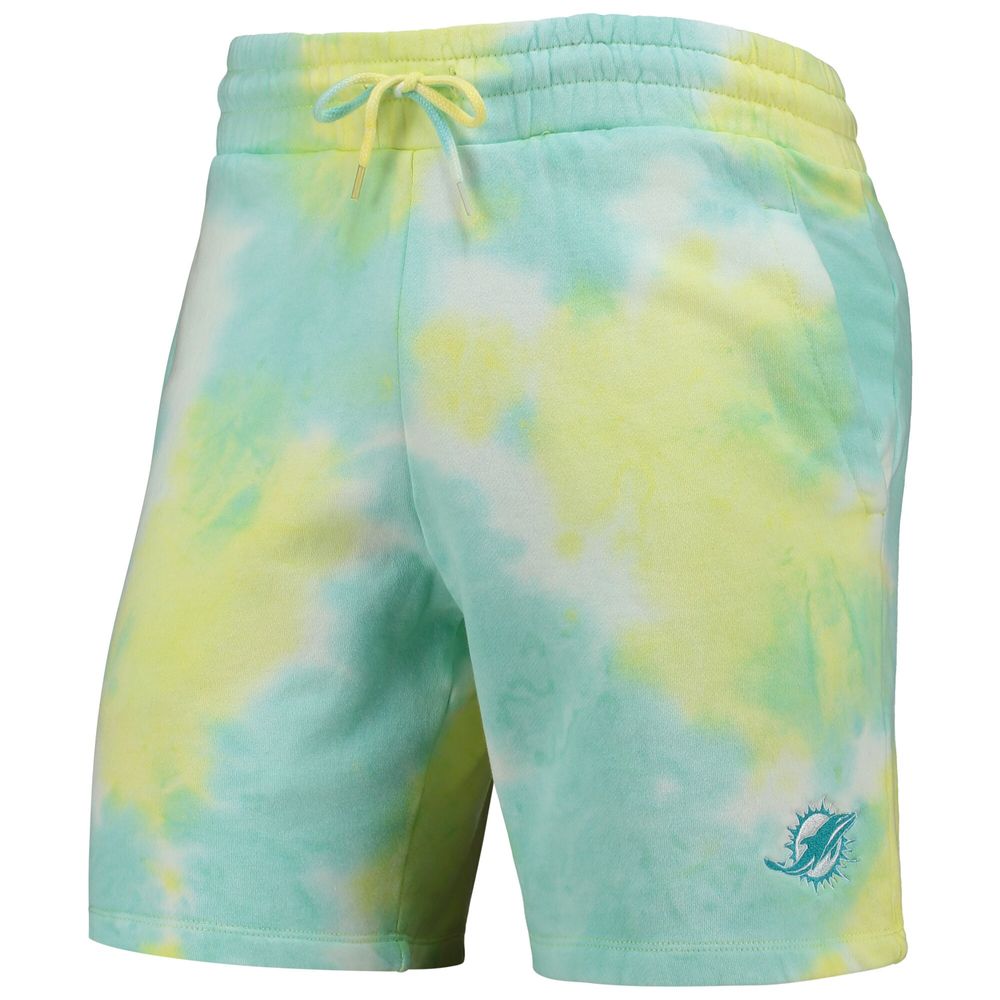 Men's New Era White Miami Dolphins Tie-Dye Shorts