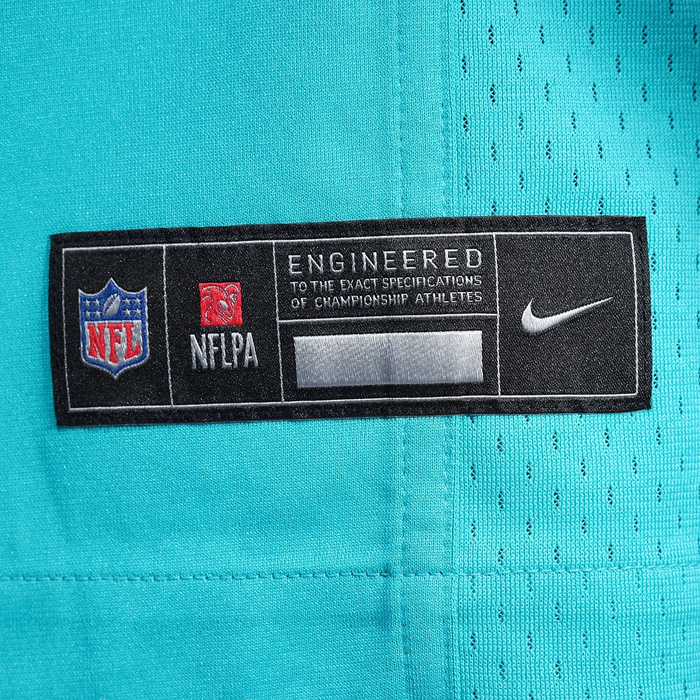 Men's Nike Aaron Brewer  Aqua Miami Dolphins Game Jersey