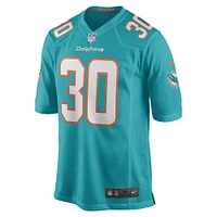 Men's Nike Alec Ingold Aqua Miami Dolphins Game Player Jersey