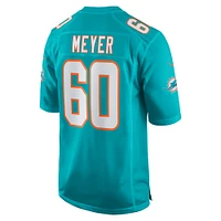 Men's Nike Andrew Meyer  Aqua Miami Dolphins Game Jersey