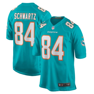 Maillot de match l'équipe Nike Anthony Schwartz Aqua Miami Dolphins pour hommes