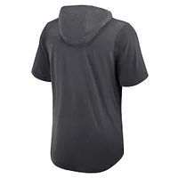 T-shirt à capuche Nike Anthracite Miami Dolphins Tri-Blend Performance pour homme