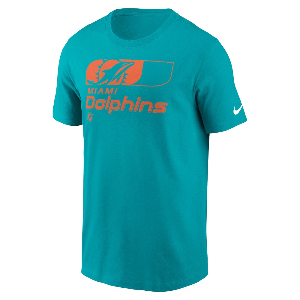 Men's Nike Aqua Miami Dolphins Air Essential T-Shirt