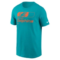 Men's Nike Aqua Miami Dolphins Air Essential T-Shirt