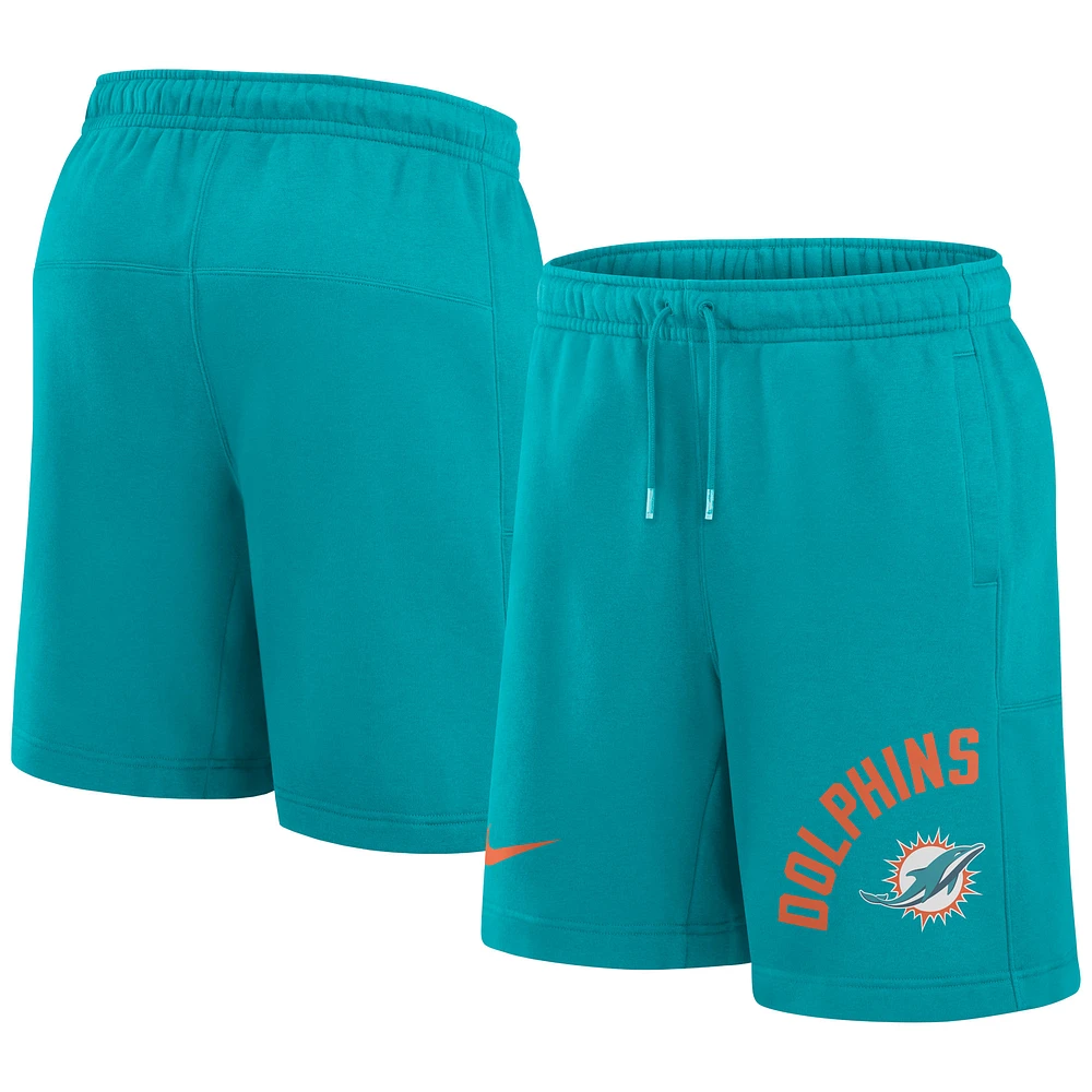 Men's Nike Aqua Miami Dolphins Arched Kicker Shorts