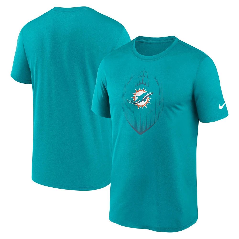 T-shirt Nike Blitz Legend Icon bleu sarcelle pour homme Miami Dolphins Big & Tall