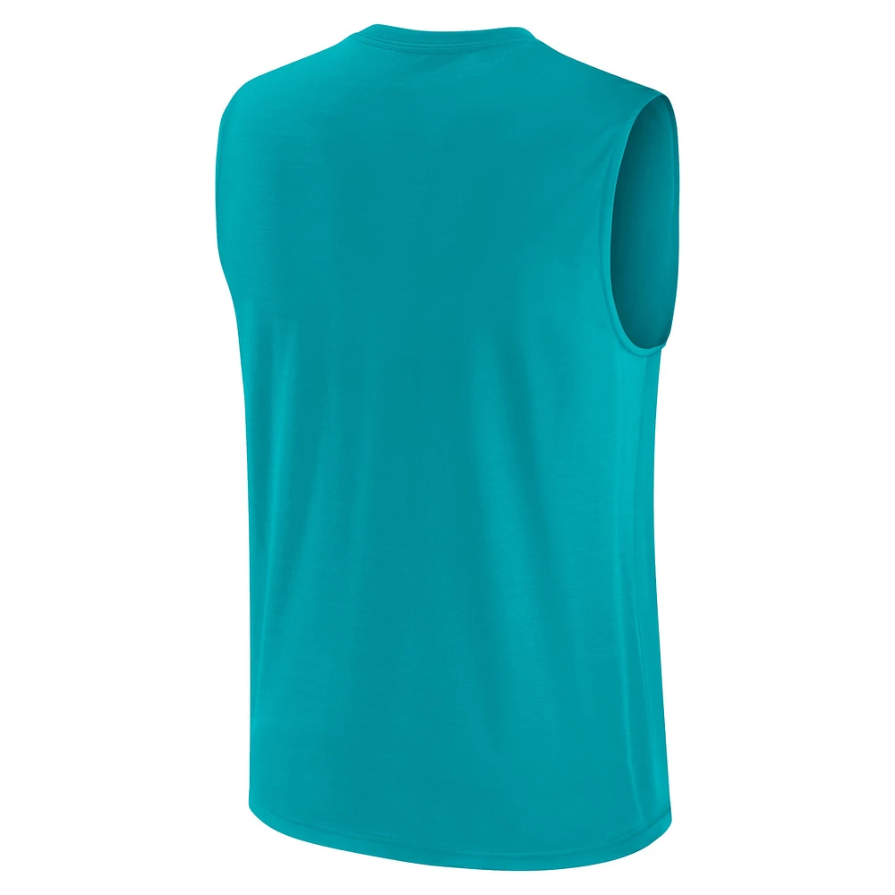 Débardeur Nike Aqua Miami Dolphins Blitz Legend Performance pour homme