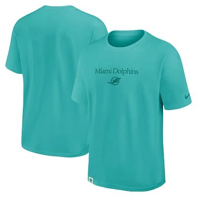 T-shirt Nike Aqua Miami Dolphins Glory Max90 pour homme
