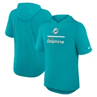 T-shirt à capuche Nike Aqua Miami Dolphins Lockup Tri-Blend pour homme