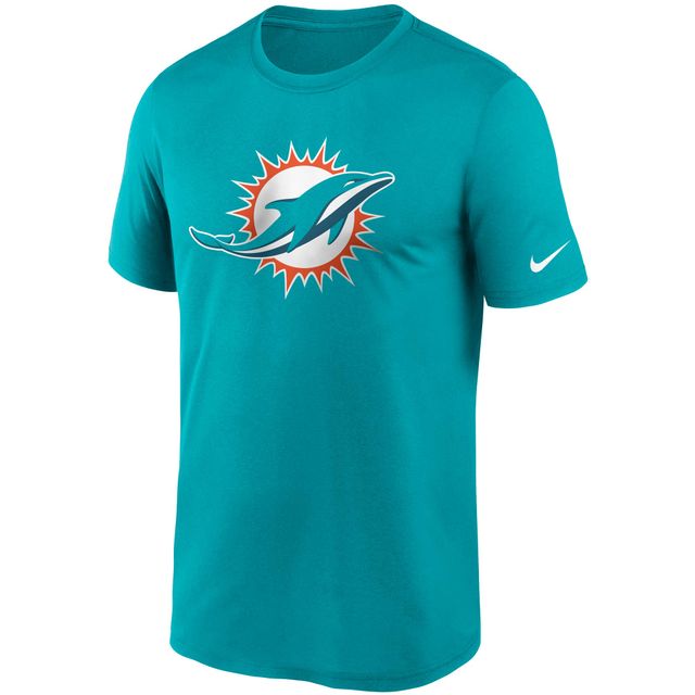 T-shirt de performance Nike pour homme Aqua Miami Dolphins Logo Essential Legend