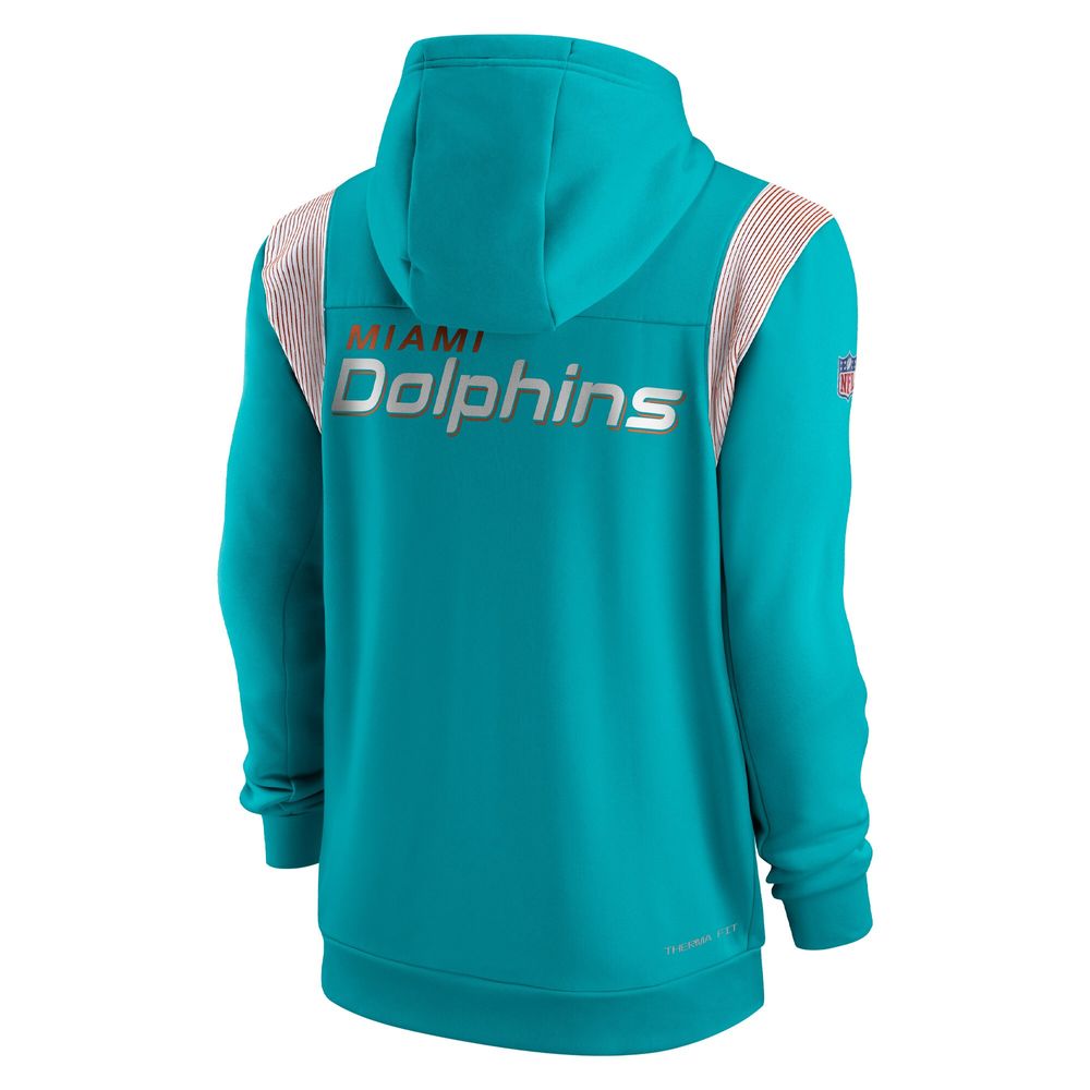 Nike Men's Therma Lockup (NFL Miami Dolphins) Full-Zip Hoodie Green