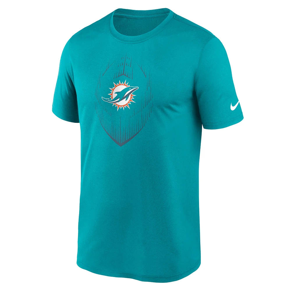 Men's Nike Aqua Miami Dolphins Primetime Legend Icon Performance T-Shirt