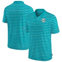 Men's Nike Aqua Miami Dolphins Sideline Lock Up Victory Performance Polo