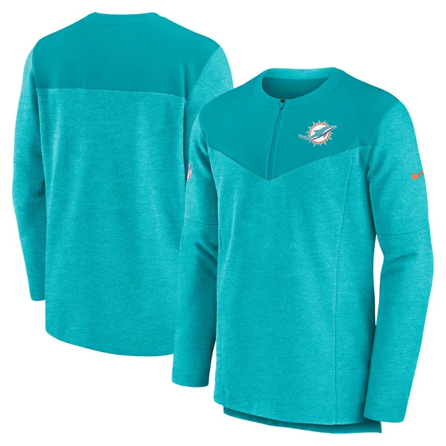 Men's Fanatics Branded Aqua Miami Dolphins Team Lockup Pullover Hoodie