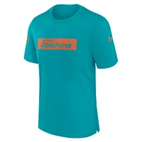 Men's Nike Aqua Miami Dolphins Sideline Player Performance T-Shirt