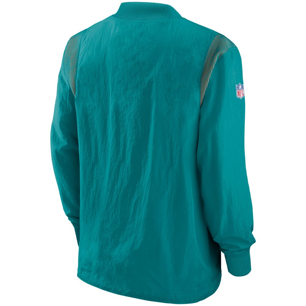 Men's Nike Aqua Miami Dolphins Sideline Team ID Reversible Pullover Windshirt