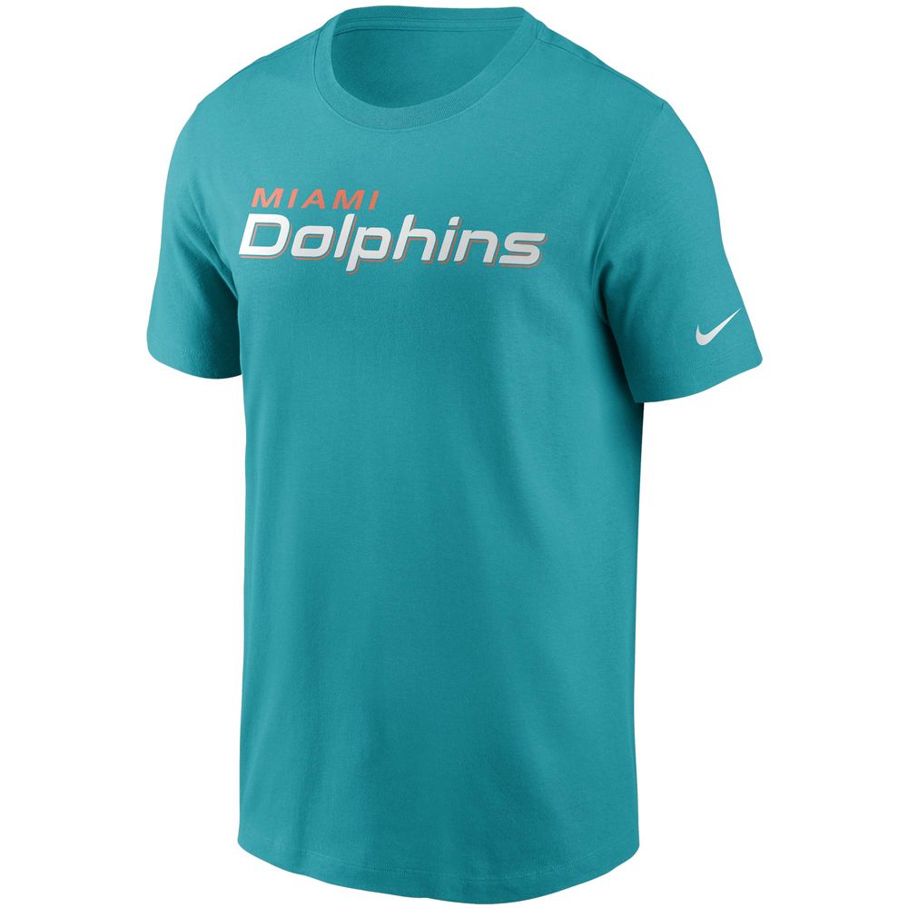 Men's Nike Aqua Miami Dolphins Team Wordmark T-Shirt