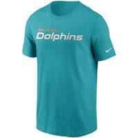 Men's Nike Aqua Miami Dolphins Team Wordmark T-Shirt