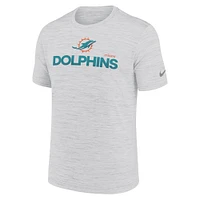 T-shirt Nike Ash Miami Dolphins Blitz Velocity Modern Performance pour homme