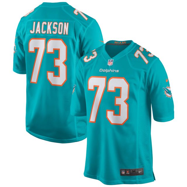 Maillot de match Nike Austin Jackson Aqua Miami Dolphins pour homme