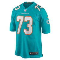 Maillot de match joueur Nike Austin Jackson Aqua Miami Dolphins pour hommes