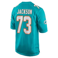 Maillot de match joueur Nike Austin Jackson Aqua Miami Dolphins pour hommes