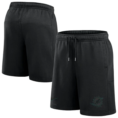 Men's Nike Black Miami Dolphins 24 Edge Fleece Shorts