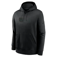 Men's Nike Black Miami Dolphins Edge French Terry Club Pullover Hoodie