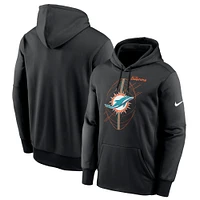 Men's Nike Black Miami Dolphins Performance Fleece Pullover Hoodie