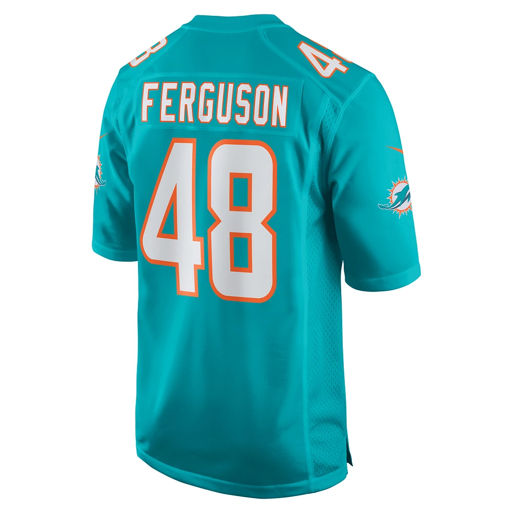 Maillot de match Nike Blake Ferguson Aqua Miami Dolphins pour homme