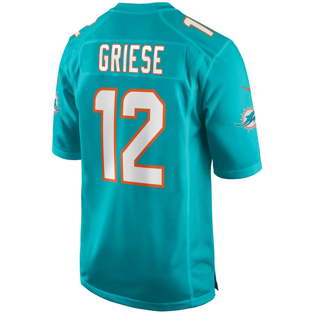 Men's Nike Bob Griese Aqua Miami Dolphins Game Retired Player Jersey