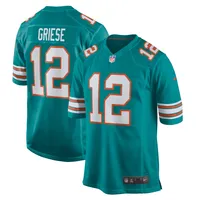 Maillot de joueur retraité Nike Bob Griese Aqua Miami Dolphins pour homme