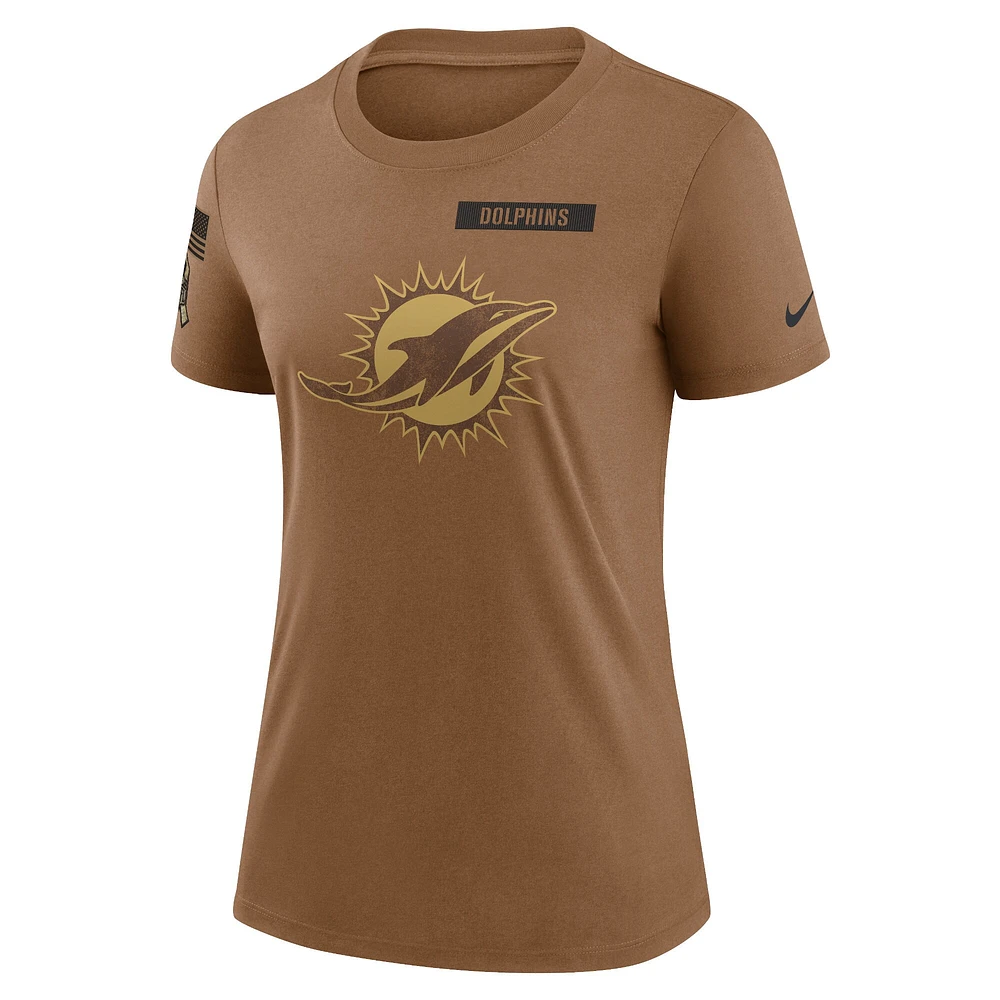 T-shirt Nike Miami Dolphins Salute To Service Legend Performance marron pour homme