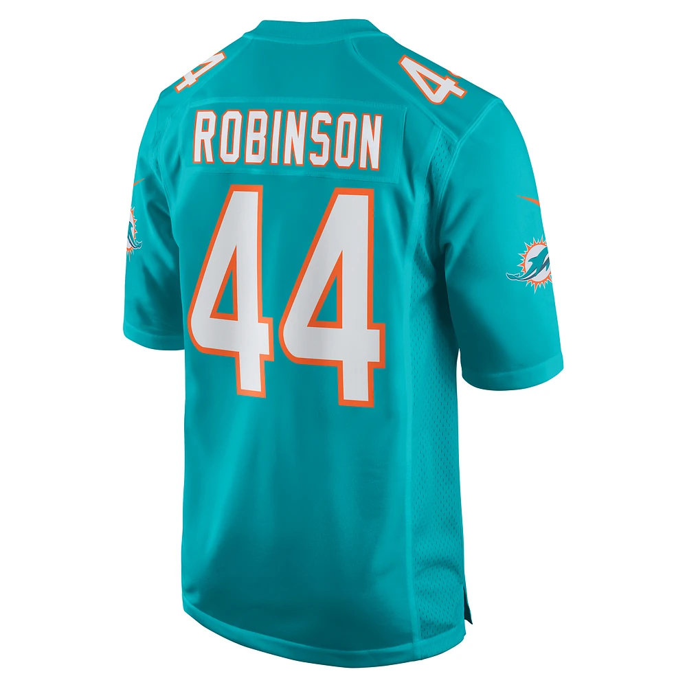 Men's Nike Chop Robinson  Aqua Miami Dolphins Game Jersey