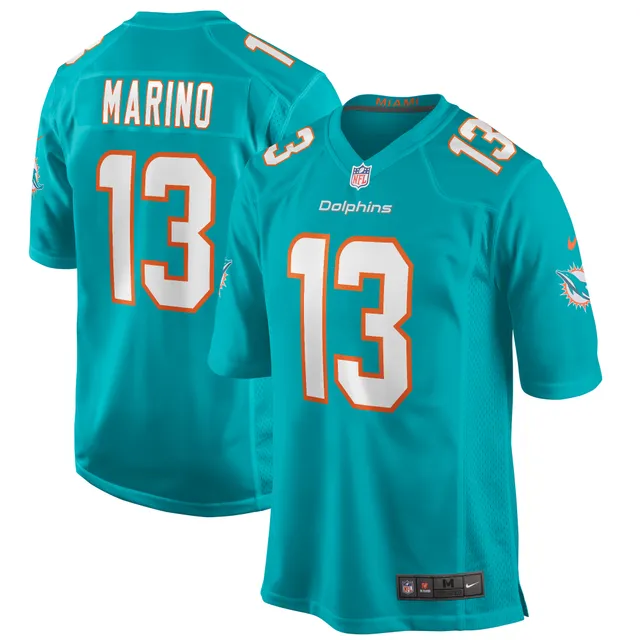 Youth Mitchell & Ness Dan Marino Aqua/Orange Miami Dolphins Split Legacy  Jersey