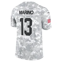 Maillot Nike Dan Marino Arctic Camo Miami Dolphins 2024 Salute to Service pour homme, édition limitée, joueur retraité