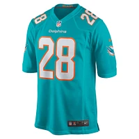 Maillot de match joueur Nike Devon Achane Aqua Miami Dolphins pour hommes